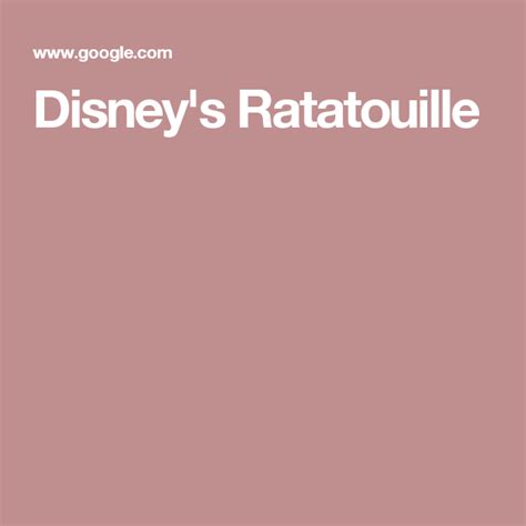 Disney's Ratatouille Recipe | Recipe | Recipes, Ratatouille, Ratatouille recipe