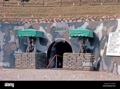 Entrance to Tunnels built by North Koreans planning to invade South Korea, DMZ Line, Korea Stock ...