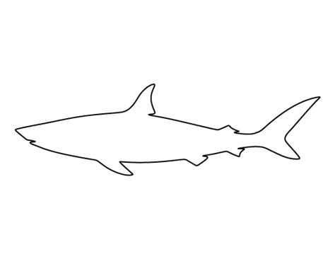 Printable Shark Template | Shark pattern, Shark tattoos, Stencils