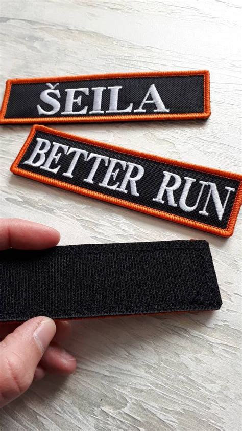 Name tags Embroidered velcro patches Velcro tape embroidered | Etsy