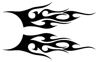 2 Tribal Flame Vinyl Decals Truck, Motorcycle Tank, Car Decals | eBay