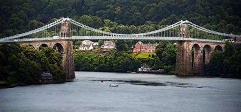 Menai Bridge blue hour, Bangor, Wales, United Kingdom