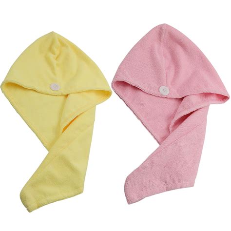 Microfiber Hair Towel Wraps for Women [2 Pack] Quick Dry Anti-frizz Head Turban for Long Thick ...