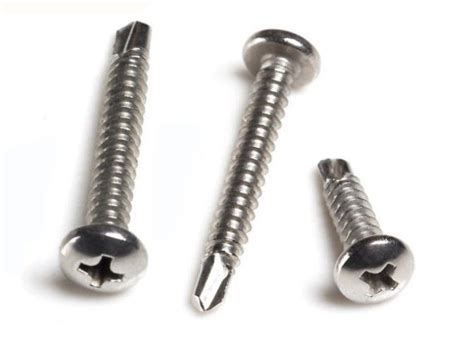 White Philips Self Drilling Tek Screws Stainless Steel To Go Through ...