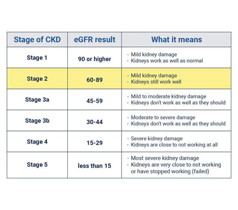 Stages of kidney disease