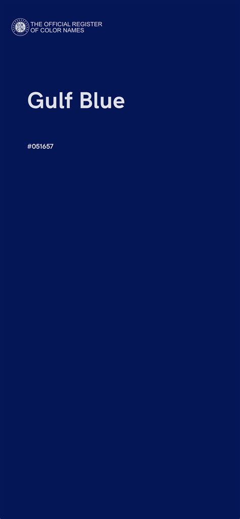 Gulf Blue color - #051657 - The Official Register of Color Names