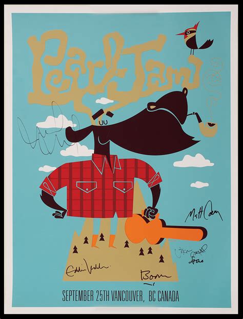 Lot Detail - Pearl Jam Rare Signed Concert Poster