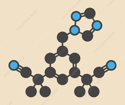 Anastrozole breast cancer drug molecule - Stock Image - F013/0163 ...