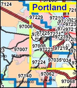 Oregon ZIP Code Map including County Maps