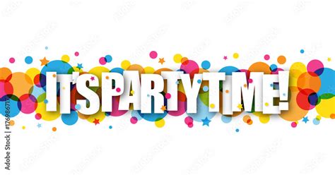 IT’S PARTY TIME Colourful Vector Banner Stock Vector | Adobe Stock