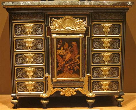 File:Cabinet, c. 1690, ebony, metal and tortoise shell, André-Charles Boulle, Cleveland Museum ...