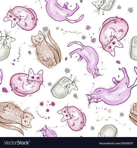 Cat pattern Royalty Free Vector Image - VectorStock