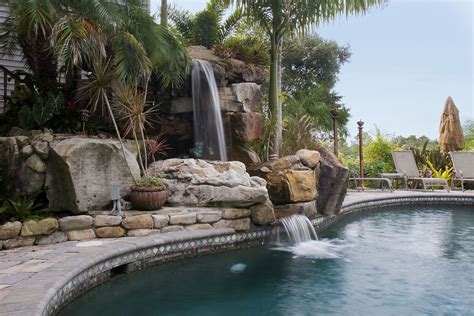 Tall Grotto Waterfall Lagoon Pool Remodel | Lucas Lagoons