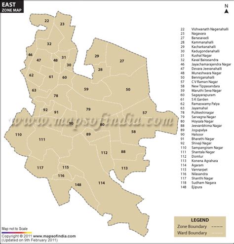 BBMP Zone Wards - Map & Area Names - Bangalore