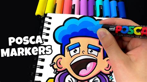 Drawing My Own Character with Posca Markers! (#Shorts) - YouTube