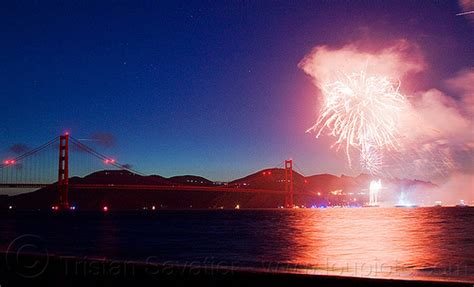 Golden Gate Bridge Fireworks - 75Th Anniversary