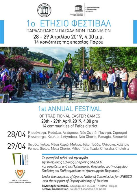 1st Annual Festival of Traditional Easter Games 28/4/2019 – Στρουμπί/Stroumbi