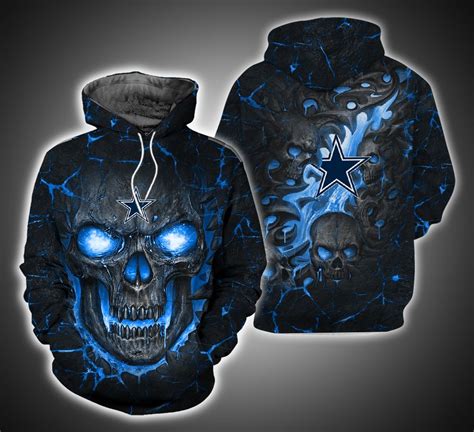 Dallas Cowboys Skull 3D Print Hoodie ver10 - HomeFavo