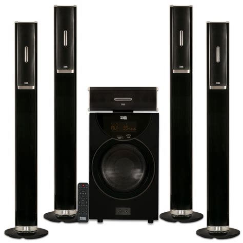 Acoustic Audio AAT3002 Tower 5.1 Home Theater Bluetooth Speaker System ...