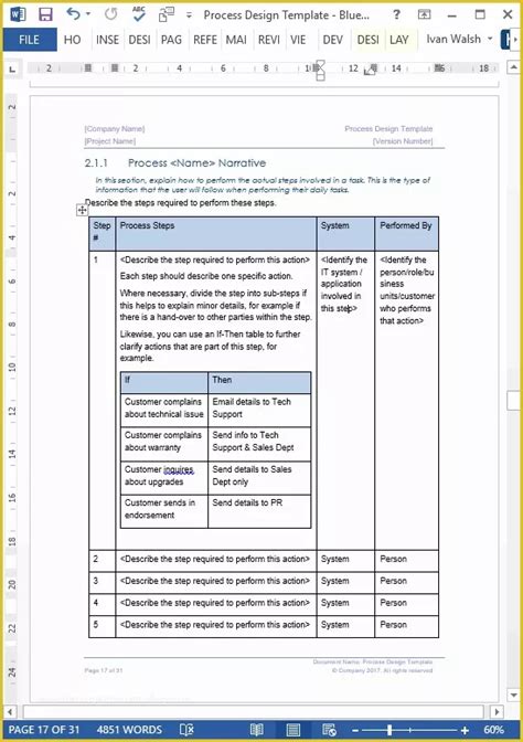 Process Document Template Free Of Process Documentation why Its Vital ...