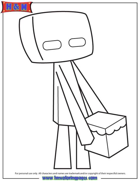 Minecraft Mutant Enderman Coloring Page Colouringpages | Hot Sex Picture