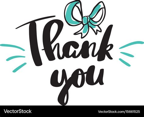 Thank you lettering for posters Royalty Free Vector Image