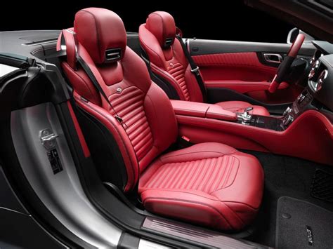 Mercedes-Benz SL Interior: Red Leather Seats and Black Trims