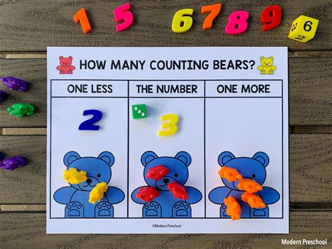 Counting Bears One More One Less Number Mats