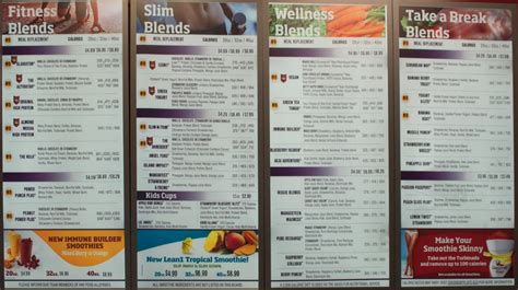 Smoothie King menu in St. Louis, Missouri, USA