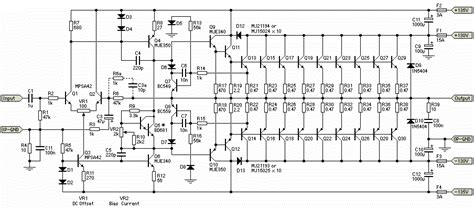 Free Circuit Diagrams: 1500W High Power Amplifier