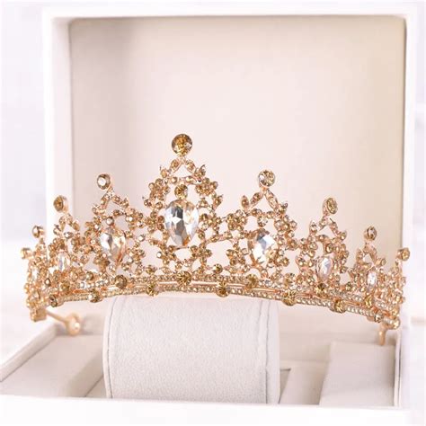 Rhinestone Gold Crystal Tiara Performance - Arabesque Life