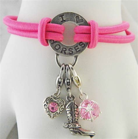 Pink horse charm bracelet | Filly & Co