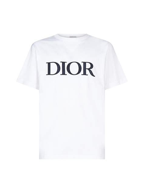 Dior Logo Print T-shirt in White for Men | Lyst