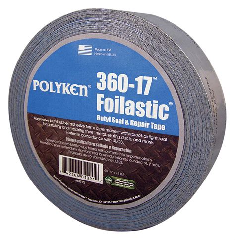 Polyken 360, 1 7/8 in x 33 7/8 yd, Foil Tape - 15R467|360-17 - Grainger