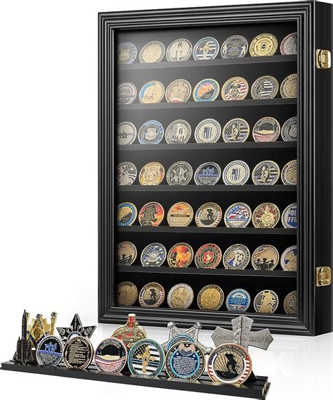 Large Military Challenge Coin Display Case Cabinet, 47% OFF