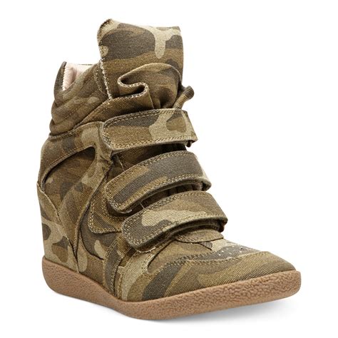 Steve Madden Hilight Wedge Sneakers in Green (Camo) | Lyst