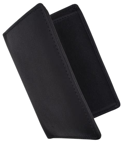 POLICE ID BADGE HOLDER SHIELD BADGE BIFOLD NEW BLACK GENUINE LEATHER ...