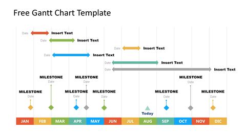 Horizontal Timeline Templates Gantt Chart Design - SlideModel