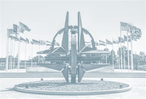 NATO Monument in Brussels editorial photo. Image of administrative - 147827906