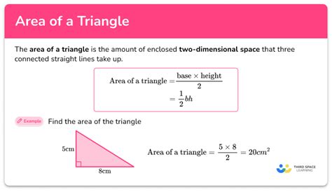 Area of a Triangle - Math Steps, Examples & Questions