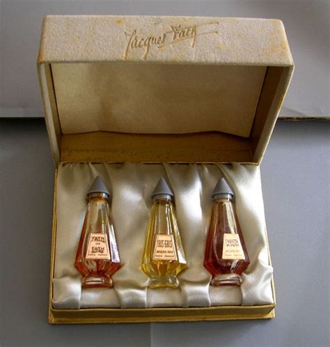 Vintage Jacques Fath Miniature 3 Boxed Perfume Bottle IRIS-GRIS~CANASTA ...