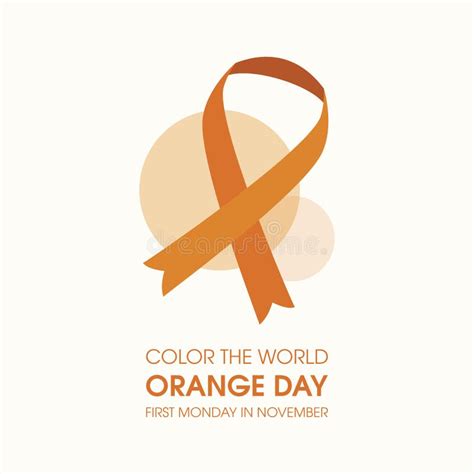 Color the World Orange Day Vector Stock Vector - Illustration of hope, help: 234791219