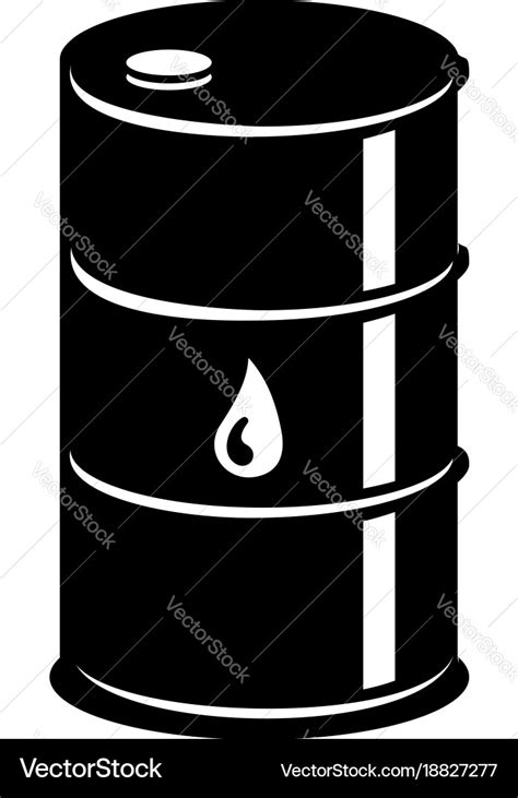 Barrel oil icon simple black style Royalty Free Vector Image