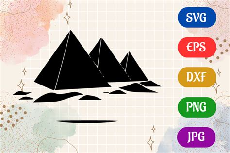 Pyramids | Silhouette SVG EPS DXF Vector Graphic by Creative Oasis · Creative Fabrica