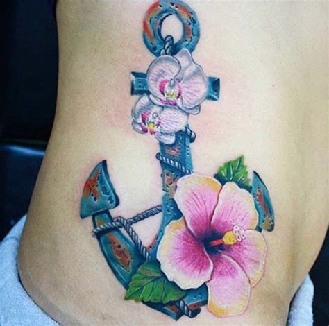 30 Floral Anchor Tattoos For Women - TattooBlend