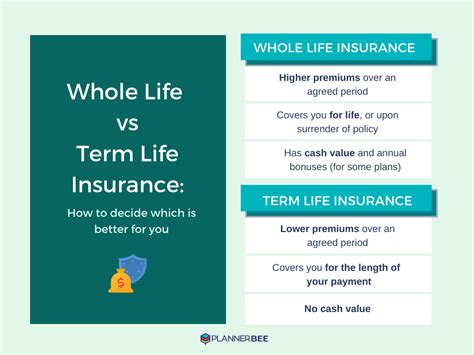 Term Life vs Whole Life Insurance: Which Should You Get? - Planner Bee