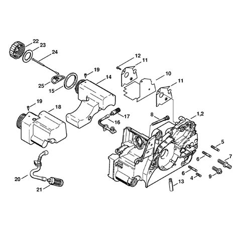 Stihl MS 180 Chainsaw (MS180C-B) Parts Diagram, Engine Housing