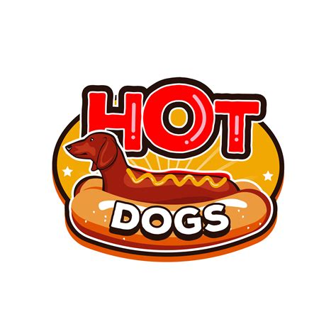 Hot Dog Weiner Dog Logo 660894 Vector Art at Vecteezy