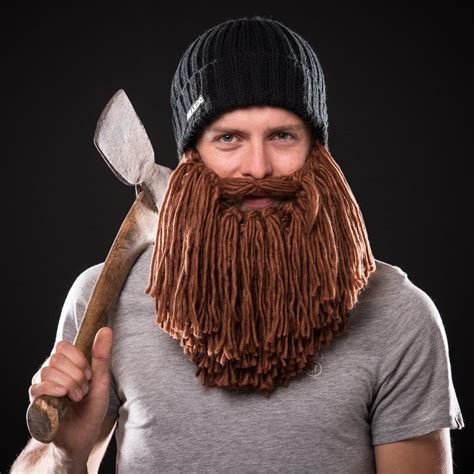 Lumberjack Beard Hat | Beard beanie, Beard hat, Brown beard