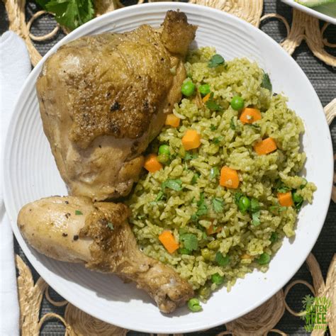 Savory Arroz con Pollo, Peruvian Chicken with Cilantro Rice